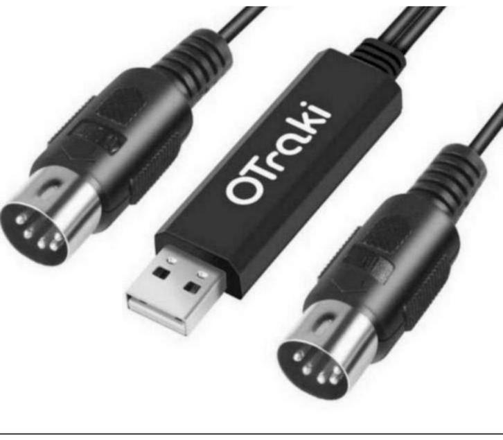 Keyboard muziektoetsenbord naar USB 3 meter kabel midi 5pin, Audio, Tv en Foto, Audiokabels en Televisiekabels, Nieuw, 2 tot 5 meter