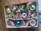 doos 25 bestaat uit 12 oude glazen kerstballen, Gebruikt, Ophalen of Verzenden