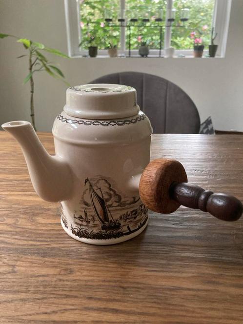 Antieke Wessanen Chocoladeketel met Molen Decor, Antiek en Kunst, Antiek | Keramiek en Aardewerk, Ophalen of Verzenden