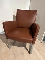 Twee leren designstoelen, Huis en Inrichting, Stoelen, Ophalen, Bruin, Leer, Twee