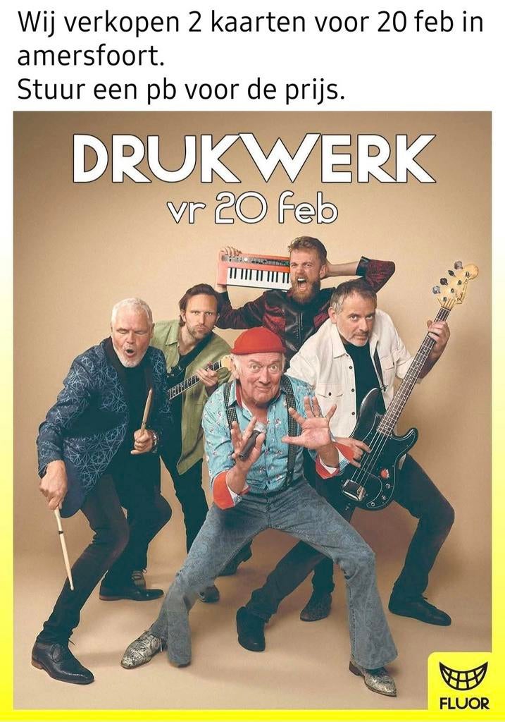 DRUKWERK theatertour tickets, Twee personen, Februari