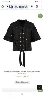 Nikkie blouse 36 nieuw met lovertjes goud, Kleding | Dames, Ophalen of Verzenden, Nieuw