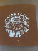 Kerstprint geborduurd op lapje vilt - Santa Claus, Ophalen of Verzenden, Nieuw, Katoen, 30 tot 200 cm