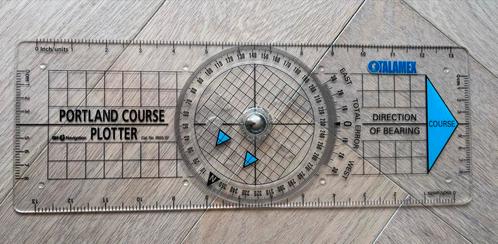 Portland Koersplotter & Kaartpasser Set, Watersport en Boten, Navigatiemiddelen en Scheepselektronica, Zo goed als nieuw, Overige typen