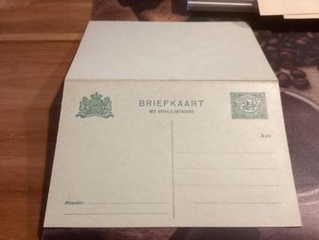 No5064 Briefkaart met betaald antwoord 3 cent opdruk 2,5 cen beschikbaar voor biedingen