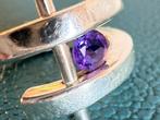M067/Degelijke Zilveren Amethist ring Bijzonder!!! 16 3/4, Gebruikt, Verzenden, Kleiner dan 17, X