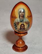 Prachtig beschilderd Russisch ei op houder, Ophalen of Verzenden