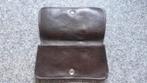 Vintage bruin leren envelop tasje, Ophalen of Verzenden, Gebruikt, Bruin, Avondtasje