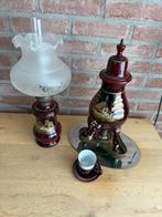 Set kraantjespot + wandlamp en staande lamp, Antiek en Kunst, Antiek | Tin, Ophalen