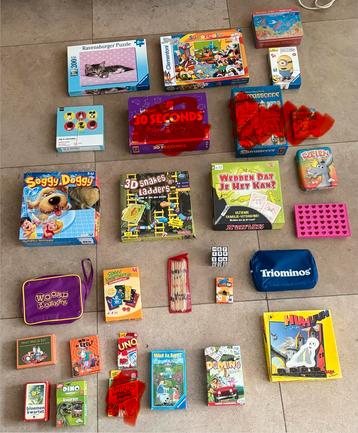 Groot pakket spellen, oa ezelen en uno - losse verkoop kan beschikbaar voor biedingen