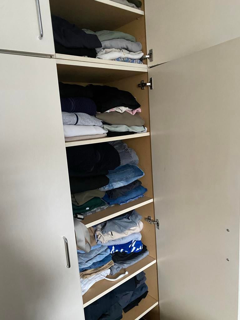 3 Kledingkasten met bovenkasten - Gebruikt, Huis en Inrichting, Kasten | Kledingkasten, Gebruikt, 100 tot 150 cm, 200 cm of meer