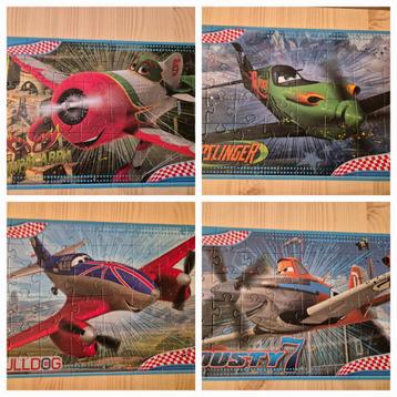 Doos met 4 puzzels van Disney Planes, 48 stukjes beschikbaar voor biedingen