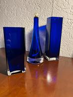 Mooie murano set vazen en olielampje, Overige kleuren, Ophalen of Verzenden, Minder dan 50 cm, Glas