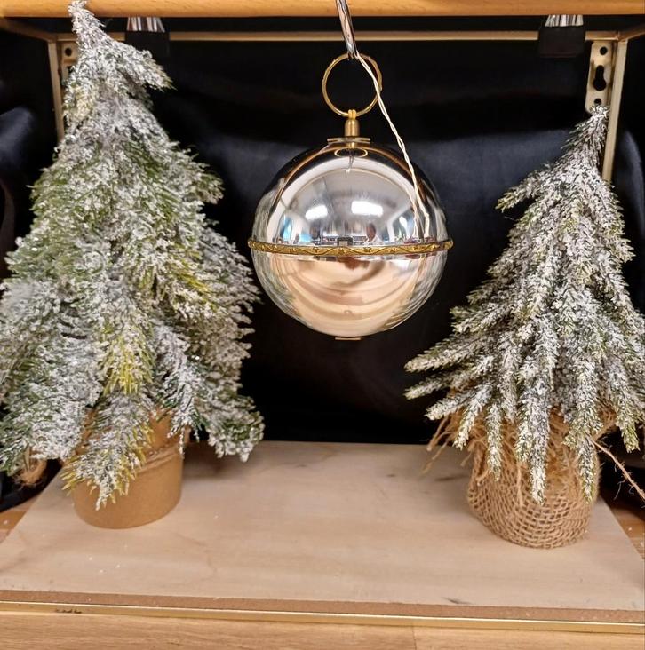 Vintage Reuge Ste Croix muziekdoos bal kerstversiering, Diversen, Kerst, Ophalen