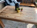Eettafel, eetkamerstoelen en salontafel, Huis en Inrichting, Ophalen, Gebruikt, 4 tot 6 stoelen