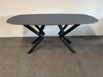Deens ovale eettafel linoleum 180x90, Huis en Inrichting, Zo goed als nieuw, 150 tot 200 cm, Ovaal, Info@betaalbaar-design.nl