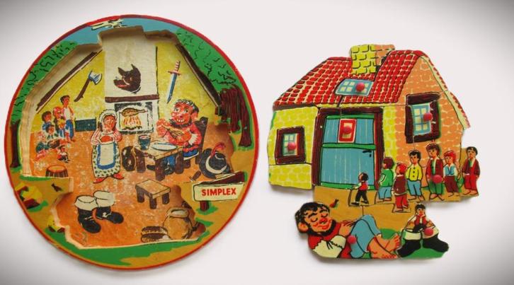 Klein Duimpje~Simplex 1108~Interieurpuzzel jrn 60, Antiek en Kunst, Antiek | Speelgoed, Ophalen of Verzenden