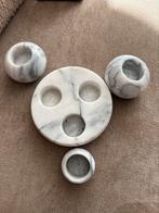 Marmeren waxinelichthouders, Huis en Inrichting, Woonaccessoires | Kandelaars en Kaarsen, Ophalen of Verzenden, Zo goed als nieuw