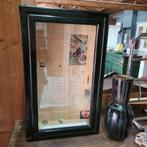 Brocante vintage oud zwart klein vitrinekastje hangkastje, Ophalen