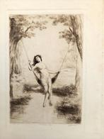 Ets J Hanriot naar schilderij Theophile Gautier, Antiek en Kunst, Ophalen of Verzenden