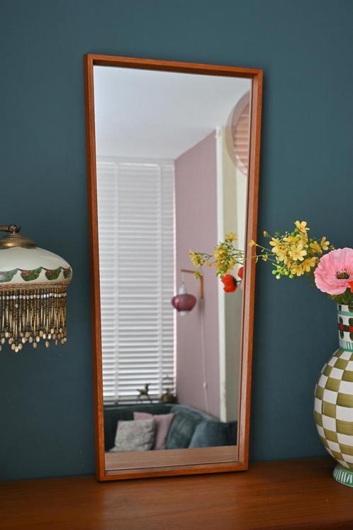 Vintage Houten Spiegel / Taps Model, Huis en Inrichting, Woonaccessoires | Spiegels, Zo goed als nieuw, Minder dan 50 cm, Minder dan 100 cm