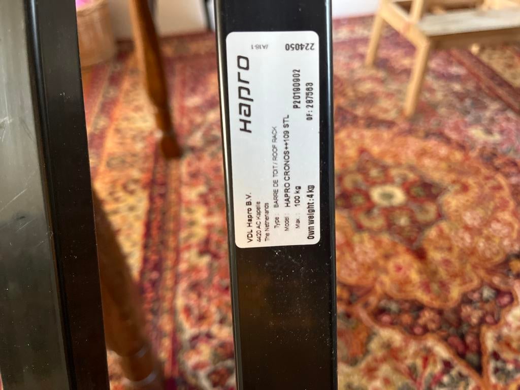 Hapro Dakdragers met Boekje, Auto diversen, Ophalen of Verzenden, Gebruikt