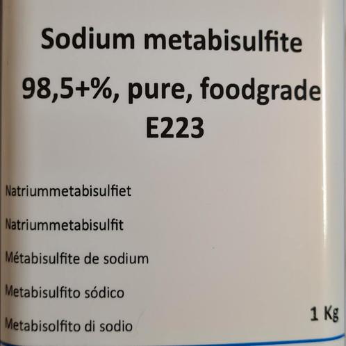 Sodium metabisulfite 1 Kg  Natriummetabisulfiet , Audio, Tv en Foto, Fotografie | Doka Toebehoren, Nieuw, Ophalen of Verzenden