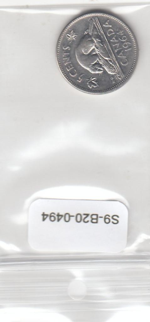 S9-B20-0494 Canada 5 Cents UNC 1964 KM57, Postzegels en Munten, Munten | Amerika, Noord-Amerika, Verzenden