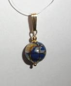 Hanger Globe Edelsteen Lapis Lazuli Wereldbol Aarde, Sieraden, Tassen en Uiterlijk, Edelstenen, Nieuw, Ophalen of Verzenden