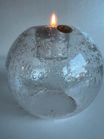 Vintage Royal Leerdam Waxinelichthouder ‘Votive’ Bubbelglas beschikbaar voor biedingen