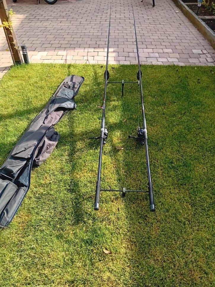 Karper stokken - Karper set - 2 Hengels - Catchmax Carper, Watersport en Boten, Hengelsport | Karpervissen, Zo goed als nieuw