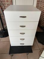 Witte ladekast, Huis en Inrichting, Gebruikt, 5 laden of meer, Vintage, Metaal