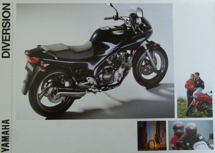 Folder YAMAHA Diversion 600 1992, Motoren, Handleidingen en Instructieboekjes, Yamaha, Ophalen of Verzenden