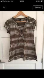 H&M mama shirt zwangerschap maat M groen wit gestreept, Maat 38/40 (M), H&M, Zo goed als nieuw, Groen