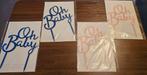 4x Oh Baby Taarttoppers - Roze & Blauw, Ophalen of Verzenden, Nieuw
