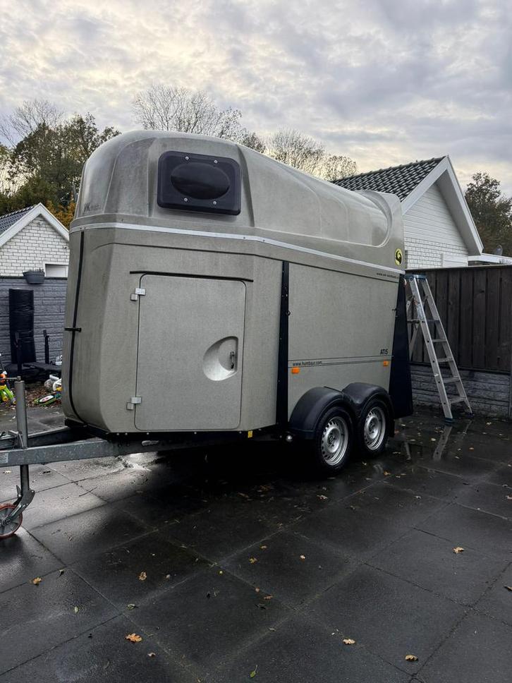 Humbauer 2 paardstrailer te koop, Dieren en Toebehoren, Paarden en Pony's | Trailers en Aanhangwagens, Gebruikt, 2-paards trailer