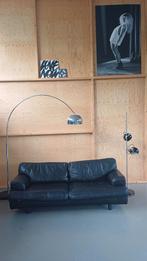 Zwarte bank Machalke design, Ophalen, Zo goed als nieuw, 75 tot 100 cm, Leer