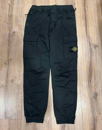 Stone Island Wool Satin Cargo Pants 30404 – Zwart, Maat 33 beschikbaar voor biedingen