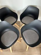 Set van 4 eetkamerstoelen, Huis en Inrichting, Stoelen, Ophalen, Zwart, Zo goed als nieuw, Vier