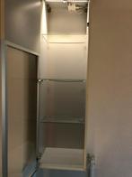 Vitrinekast wit met glas en led verlichting, Huis en Inrichting, Kasten | Vitrinekasten, Ophalen, Minder dan 50 cm, Glas, 100 tot 150 cm