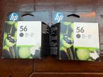 2 nieuwe HP 56 zwart inkt patronen cartridges, Ophalen of Verzenden, Nieuw, Cartridge, HP origineel