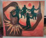 Elly Kuipers (1938-2016) schilderij ‘Zon onder', Antiek en Kunst, Ophalen