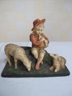 antiek beeld meisje schaap, Ophalen of Verzenden