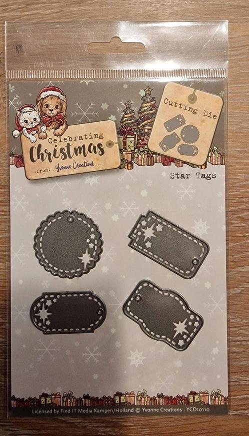 Winter Label tags Yvonne Creations 1,75, Hobby en Vrije tijd, Kaarten | Zelf maken, Nieuw, Pons of Mal, Ophalen of Verzenden