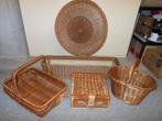 RIETEN / ROTAN MANDEN DIVERSE SOORTEN, Huis en Inrichting, Ophalen, Gebruikt, Rond, Riet