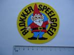 sticker oud BLOKKER speelgoed kabouter strip retro winkel --, Verzamelen, Stickers, Verzenden, Zo goed als nieuw