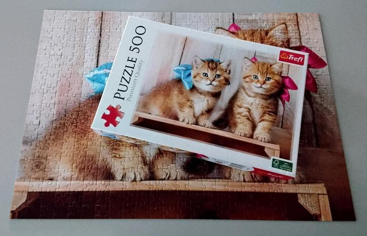 Legpuzzel - puzzel - poesjes - kittens - katjes - poezen, Hobby en Vrije tijd, Denksport en Puzzels, Zo goed als nieuw, Legpuzzel