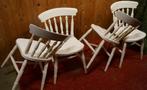 4 Windsor Kamerstoelen Eethoek Stoelen Engelse Keukenstoelen, Ophalen, Engels, Antiek, Vintage, Retro, Zeventies, Windsor, Klassiek