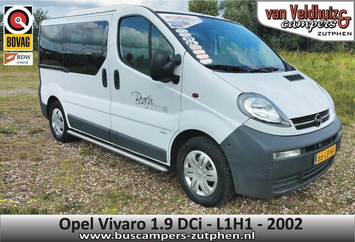 Opel Vivaro 1.9 CdTi - L1H1 / NL-Buscamper + hefdak, Caravans en Kamperen, Campers, Bedrijf, tot en met 2, Buscamper of Camperbus