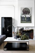 Stone side table - marble - White Carrara -ETHNICRAFT SALE, Ophalen, Nieuw, Rechthoekig, Hout
